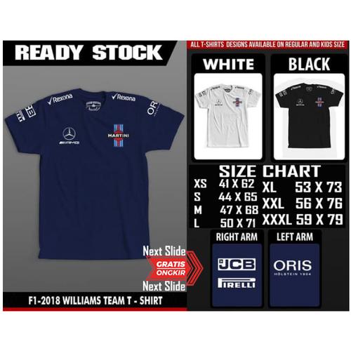 Jual T-SHIRT F1 - 2018 WILLIAMS TEAM 