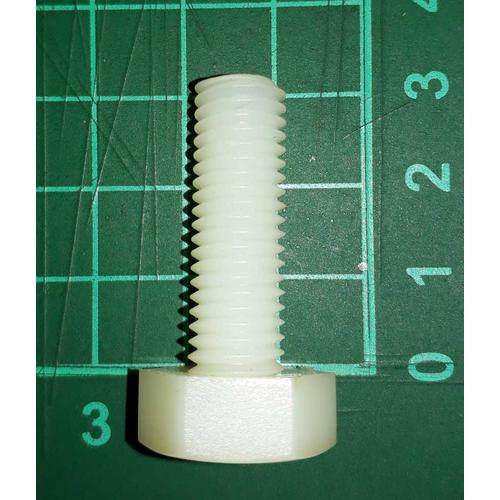 Gambar skrup baut screw plastik putih nylon hexagonal M10 x 30 mm dari SentraOnlineShop Kab. Tangerang Tokopedia