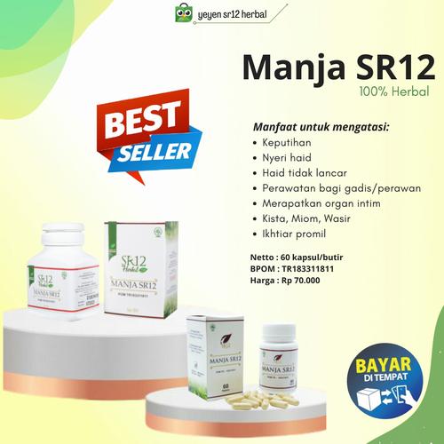 Gambar DAHSYAT!! MANJA SR12/ MANJAKANI ASLI ACEH/BPOM /KEPUTIHAN / NYERI HAID - Kapsul dari yeyen sr12 herbal Kota Tangerang Tokopedia