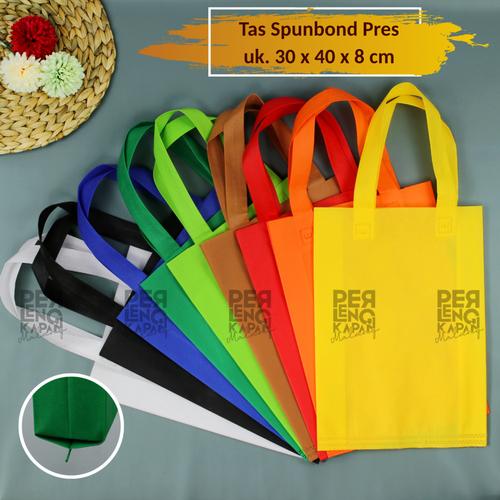 Gambar Tas Spundbond Goodybag Laken model TALI uk.30x40x8 cm tebal 75gr PoloS dari malangperlengkapan Kota Malang Tokopedia
