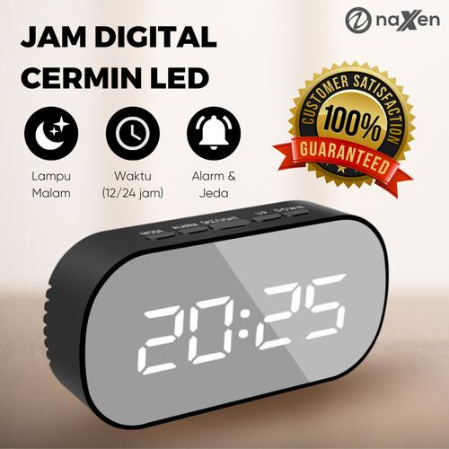 Gambar Naxen Jam Meja Digital Alarm LED Mirror Clock DT-6506 Table Clock - Hitam dari NatureFresh Jakarta Utara Tokopedia