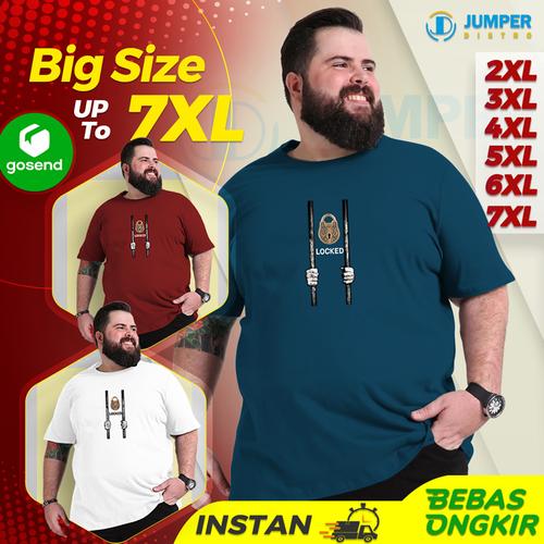 Foto Produk Baju Kaos Oversize Jumbo Pria Locked T Shirt Distro Big Size Dewasa - ITB, 2XL dari jumper distro
