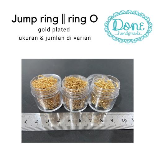 Foto Produk jump ring gold ring emas charm craft perhiasan - 0,4cm min 490bh dari done handymade