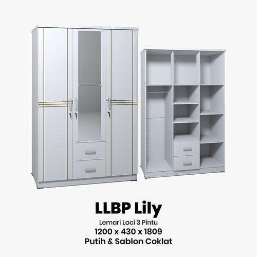 Gambar Lemari Pakaian Kayu 3 Pintu Olympic G-star Lily LLBP Lemari Baju BOGOR dari NiagaBaru Kota Bogor Tokopedia
