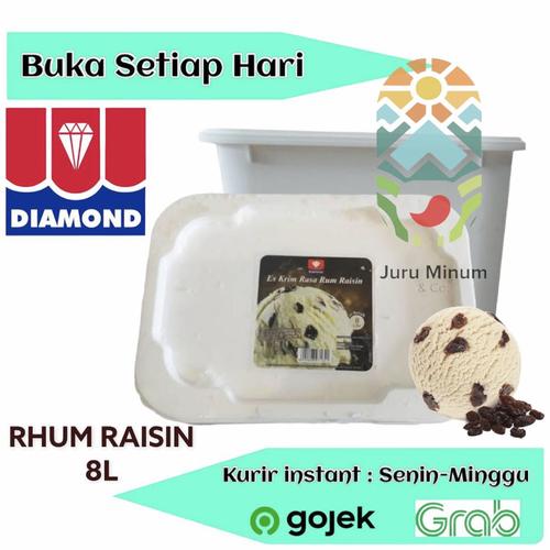 Jual DIAMOND ICE CREAM RHUM RAISIN 8L / ES KRIM RUM KISMIS EMBER PARTY