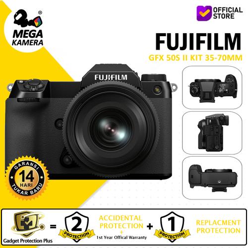 FUJIFILM GFX 50S II Kit Lensa 35-70mm Medium Format Mirrorless Camera di  Megakamera Tokopedia