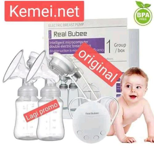 Foto Produk Real Bubee Pompa ASI Elektrik Double Ibu Menyusui USB Dgn Botol Susu - elektrik2gelas dari Acc telepon jakarta