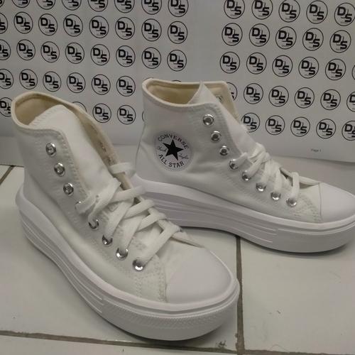 converse platform white high