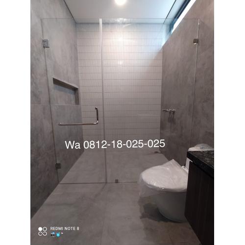Jual shower glass door pintu kamar mandi kaca 10 mm tempered Jakarta