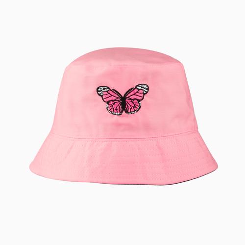Jual bucket hat butterfly - Putih - Kab 