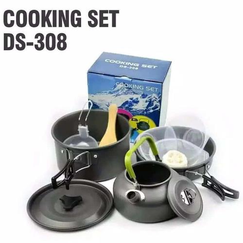 Foto Produk DS308 PERLENGKAPAN MASAK PORTABLE NESTING OUTDOOR CAMPING CS DS 308 dari DO OFFICIAL STORE