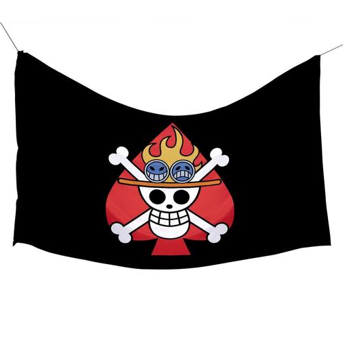 Jual Bendera Anime One Piece Portgas D Ace Spade Pirates Flag Portgas
