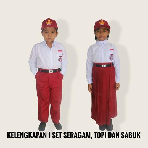 Gambar seragam sekolah setelan merah putih panjang kelas 1-6 sd - Putri, kelas 4 dari AgungBahagia undefined Tokopedia