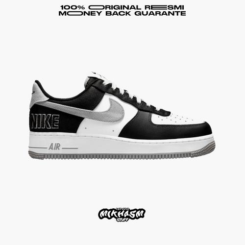 air force 1 emb black silver