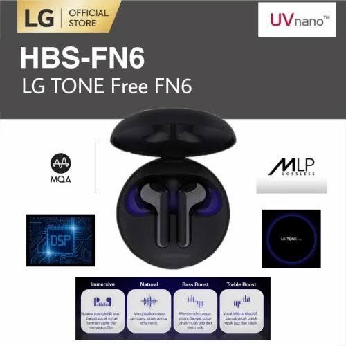 Jual LG TONE FREE FN6 WIRELESS EARBUDS HBS-FN6 BLUETOOTH MERIDIAN UVnano -  Kota Tangerang Selatan - AP Electric | Tokopedia