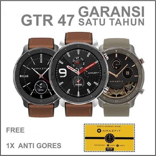 Foto Produk Xiaomi Amazfit GTR 47mm Smart Watch International - Garansi Resmi 1thn - Silver Stain dari Kardel Shop