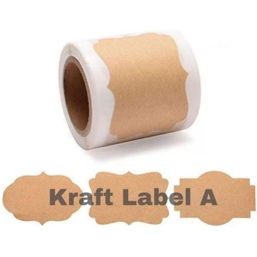 Jual KP001 Sticker 3x5 Logo Tempel Kraft Polos Kotak Seal Kemasan ...