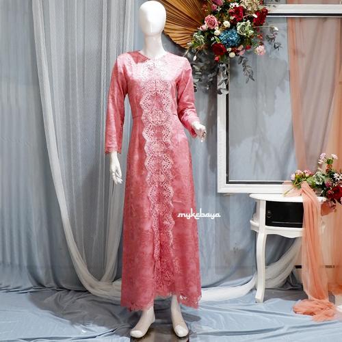 Jual Dress Pesta Brokat Modern Tempel 