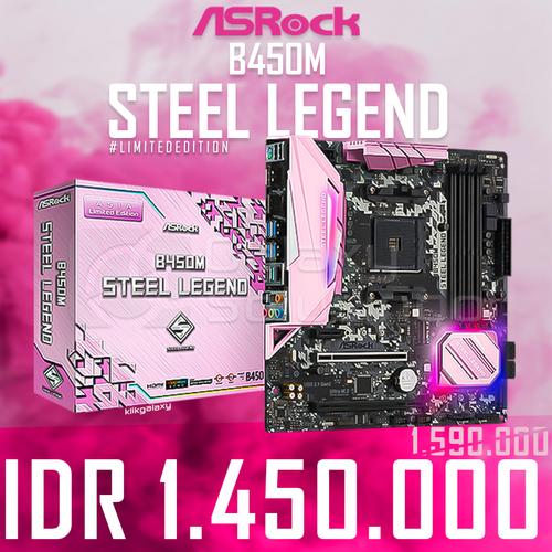 Foto Produk Asrock B450M Steel Legend (AM4, B450, DDR4) Motherboard - Pink Edition dari GASOL
