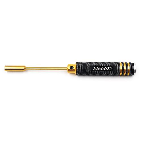 Foto Produk YR Aluminium 5.5 mm Lock Nut Driver Black Gold (YT-0191) dari Tamiyatoys