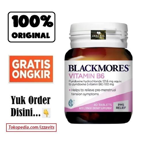 Jual Blackmores Vitamin B6 100mg 40 Tab Pereda Nyeri Haid Wanita B 6