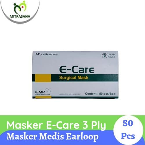 Foto Produk Masker E-Care 3-Ply Ear Loop Isi 50pcs dari Mitrasana Cikarang