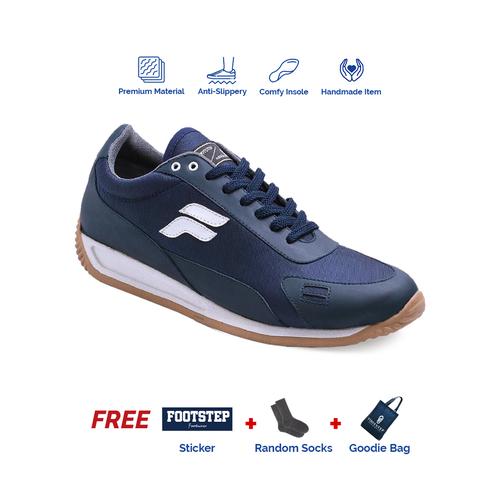 Foto Produk Sepatu Pria Sneakers Signature Footstep Footwear - Fusion V2 Navy - 41 dari Footstep Footwear