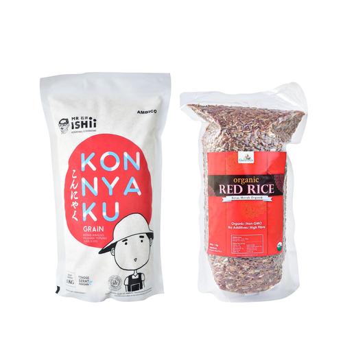 Foto Produk Buy Beras Shirataki 1 Kg Get Grains N Co Rice 1 Kg - Red Rice dari House Of Organix