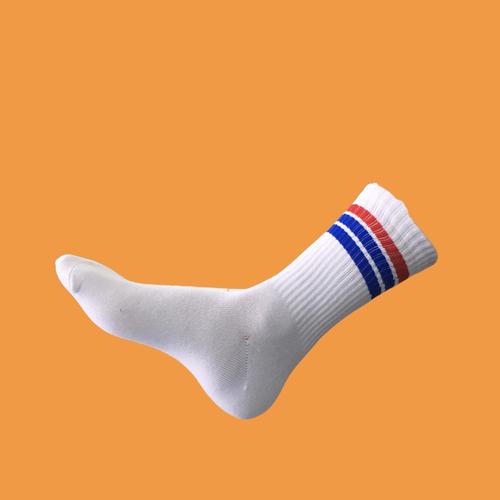 Gambar Kaos kaki Old school Panjang Strip hitam dan Strip merah biru - merah biru biru dari planetstock_id Kota Bandung Tokopedia