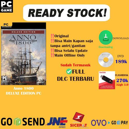 Promo Anno 1800 Deluxe Edition Pc Original Uplay Dlc Dvd 27gb Kota Bekasi Steam Key Tokopedia
