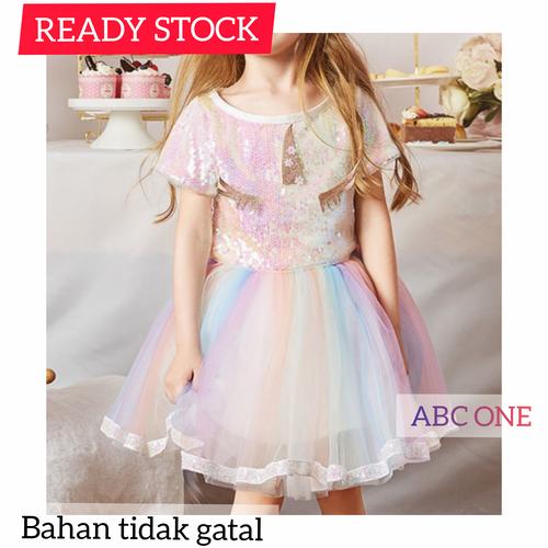 Jual Dress unicorn anak pesta / frozen 