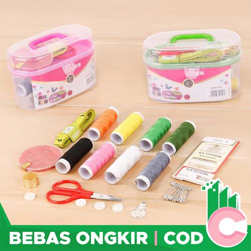 Gambar OkeyMall U70 Alat jahit kotak box set perlengkapan benang jarum - ALAT SET JAHIT dari OkeyMall Kota Tangerang Tokopedia