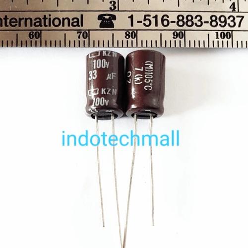 Jual Capacitor Elko 33uF 100V KZN Nippon chemicon kapasitor Kab