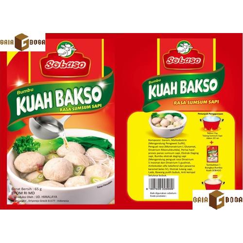 Gambar Sobaso - Bumbu Kuah Baso Rasa Sumsum Sapi 65 gram dari Gaiaboga Kota Cirebon Tokopedia