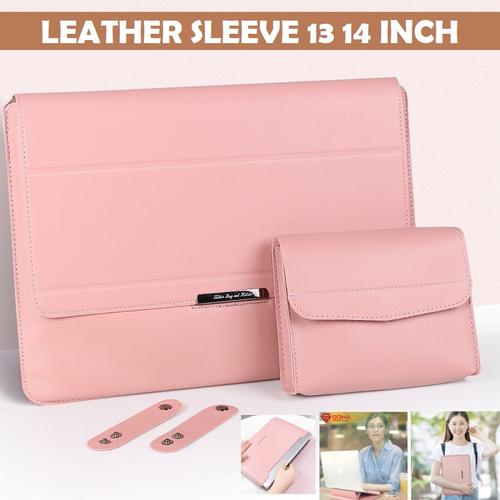 Jual HP ENVY 13 3in1 Leather Sleeve Case Laptop Stand Casing