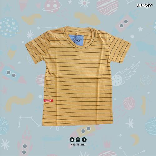 Gambar MUSKY - KAOS MOTIF ANAK PREMIUM - YELLOW STRIPES - S dari muskybabies Kab. Bandung Tokopedia
