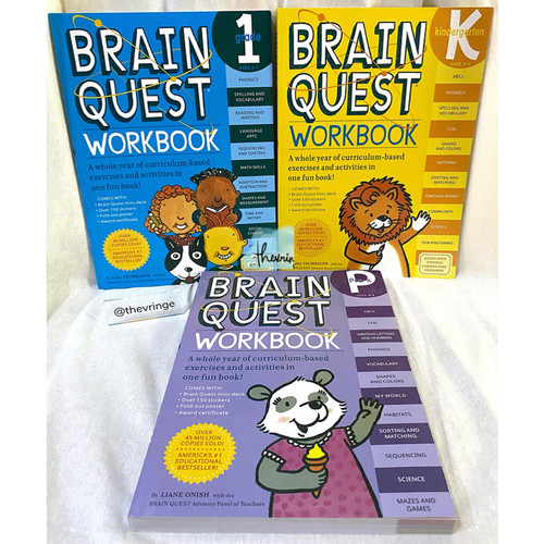 Promo Brain Quest Workbook Preschool Pre K Kindergarten First Grade ...