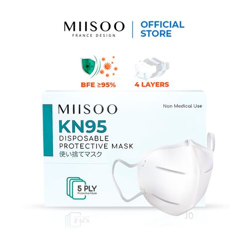 Foto Produk MIISOO Disposable Masker Wajah N95 KN95 1BOX Masker Kesehatan 5ply - KN95 1 BOX dari Miisoo Official Shop