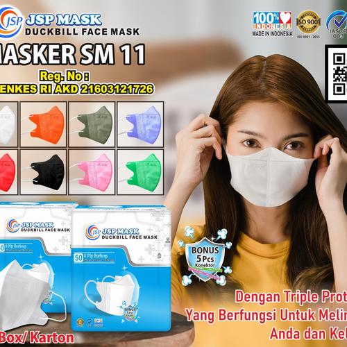 Gambar Duckbill Garis JSP ada Emboss JSP isi 50 Original 100% Izin Kemenkes - Moccagreen dari Grandezza.ID Kab. Sleman Tokopedia