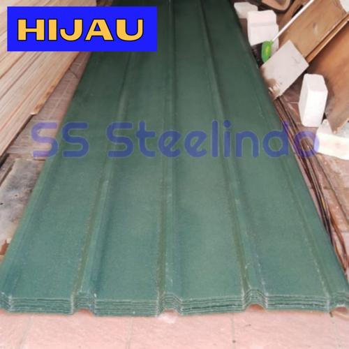Foto Produk ATAP SPANDEK PASIR WARNA CUSTOM (BIRU HIJAU COKLAT) 0,35 MM STD - Hijau dari SS Steelindo