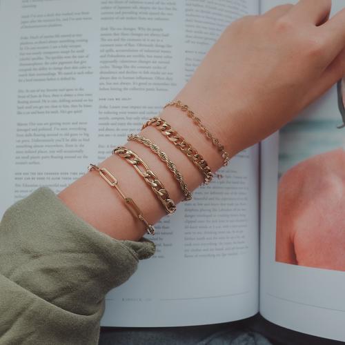 CHAIN BRACELET (18K GOLD PLATED 