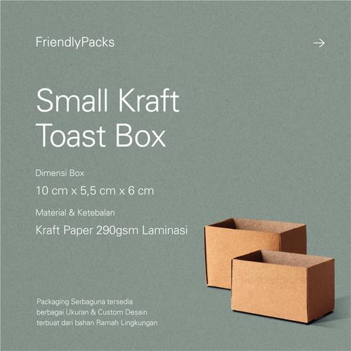 Jual Small Half Toast Box Packaging Kraft with Sablon / Kemasan Roti ...