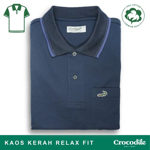 Foto Produk Crocodile COLE Midnight Blue - Baju Kaos Kerah Pria Men Polo Original - S dari Crocodile Official Store