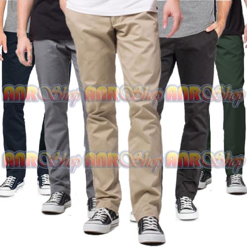 Promo Celana Panjang Chino/Chinos/Cino Pria/Cowok - AbuMuda/Hitam/Krem