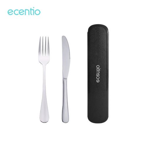 Gambar ecentio Set Alat Makan Sendok Garpu Sumpit 410 Stainless Steel - Hitam dari ecentio Official Store Kab. Bekasi Tokopedia