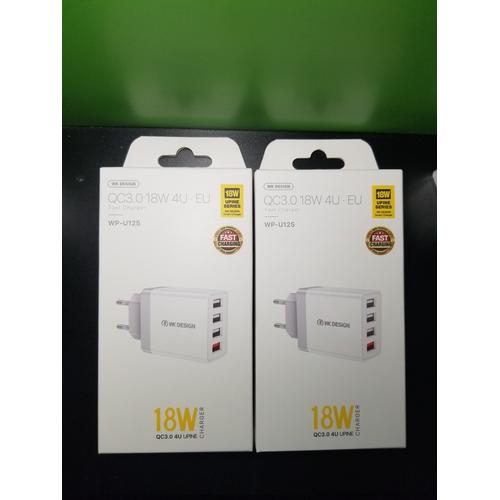 Gambar WK DESIGN ORIGINAL CHARGER QC 3.0 18 WATT 4U WP U125 dari WK Design Official Store Jakarta Pusat Tokopedia