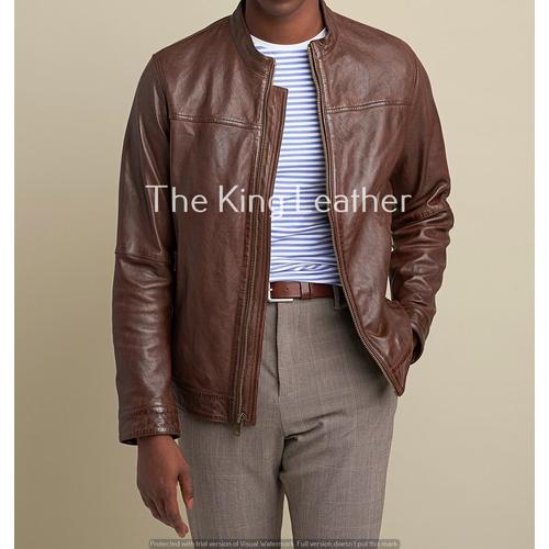 Gambar Jaket Kulit Casual - Jaket Kulit Brown - Jaket Kulit Asli Domba - S dari The King Leather Kab. Garut Tokopedia