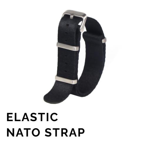 Gambar Strap Jam Tangan Nato Elastis 18/20/22mm - Hitam, 20mm dari Solo Timepiece Kota Tangerang Selatan Tokopedia