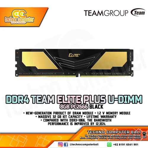Gambar Team ELITE PLUS DDR4 2666MHz 1x8GB RAM TPD48G2666HC1901 dari Techno Computer Bali Kota Denpasar Tokopedia