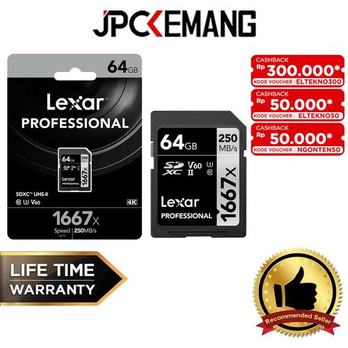 Gambar Lexar 64GB Professional 1667x UHS-II SDXC Memory Card GARANSI RESMI dari JPCKemang Jakarta Selatan Tokopedia